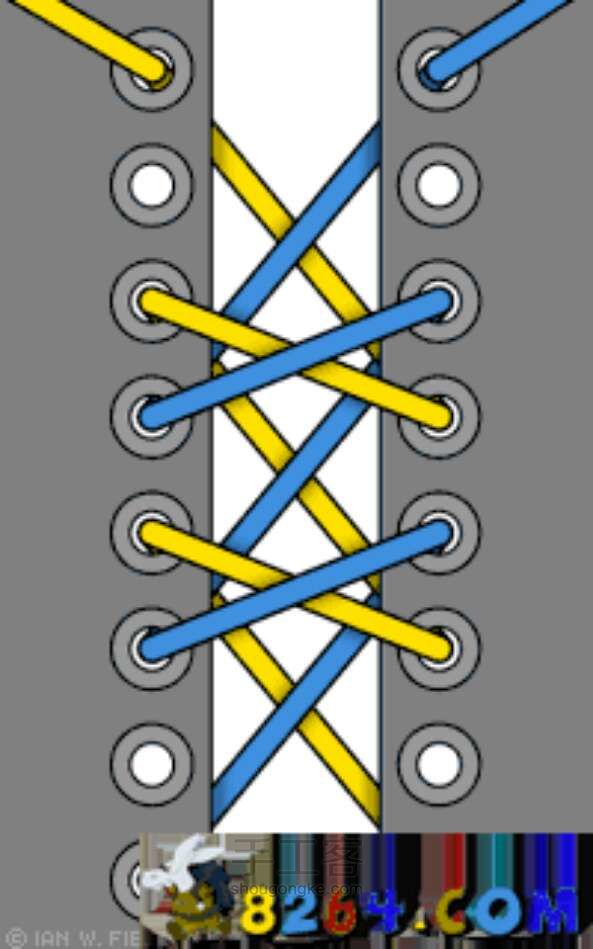各种鞋带的绑法 第13步