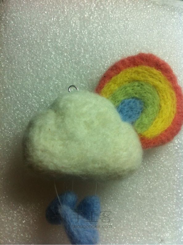 彩虹在身边羊毛毡DIY制作方法 第14步