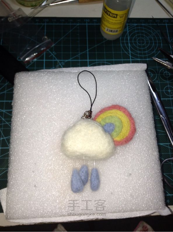彩虹在身边羊毛毡DIY制作方法 第15步