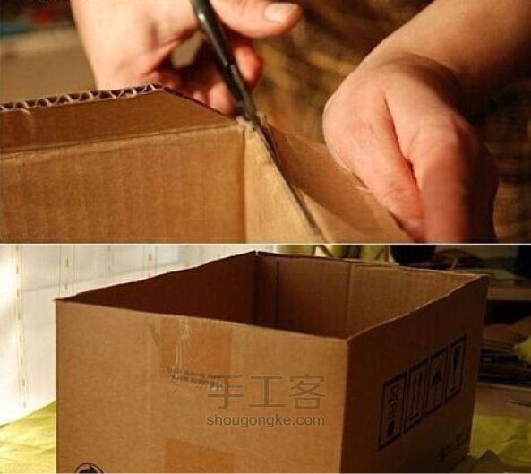 DIY衣物收纳盒，最实用纸盒做收纳盒的步骤图解~ 第1步
