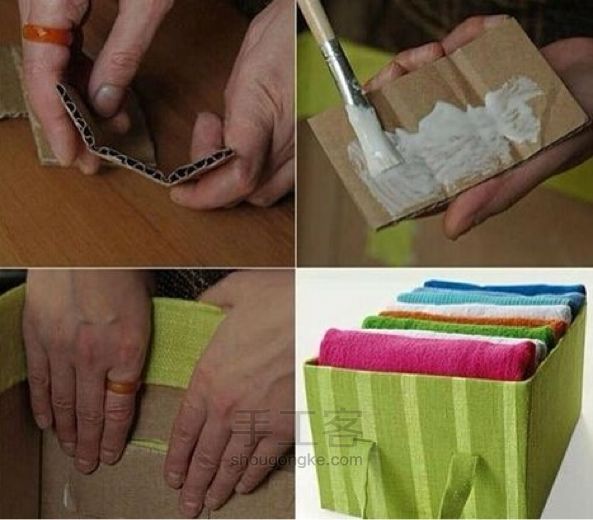 DIY衣物收纳盒，最实用纸盒做收纳盒的步骤图解~ 第9步