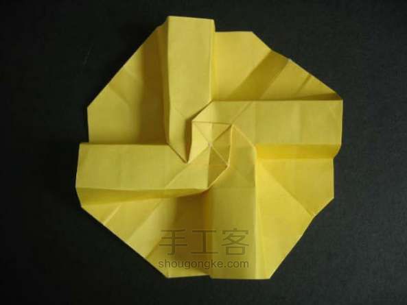 玫瑰花折纸方法 第31步