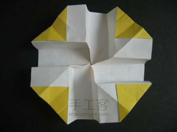 玫瑰花折纸方法 第33步