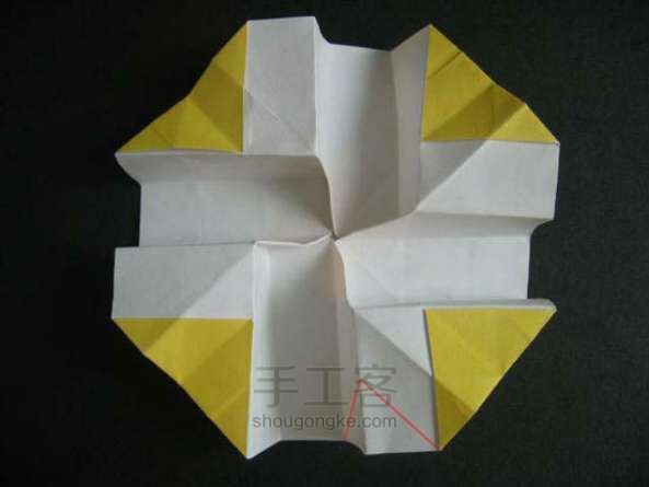玫瑰花折纸方法 第34步