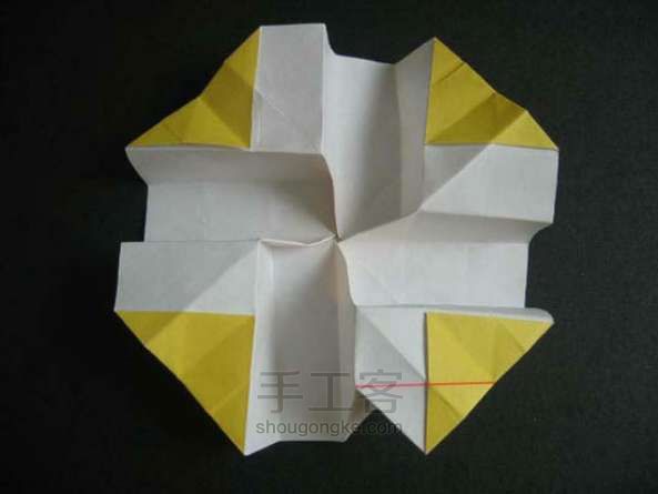 玫瑰花折纸方法 第36步