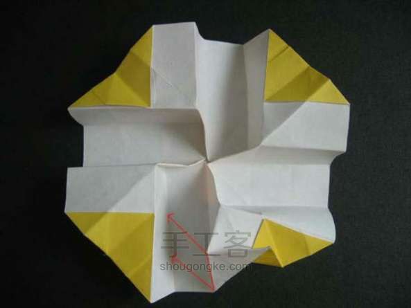 玫瑰花折纸方法 第38步