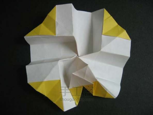 玫瑰花折纸方法 第39步