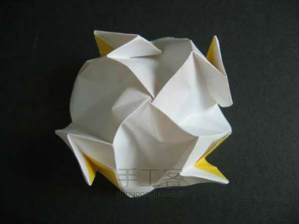 玫瑰花折纸方法 第40步
