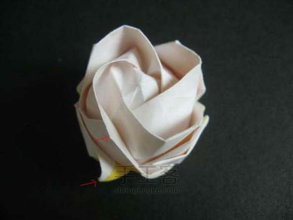 玫瑰花折纸方法 第52步