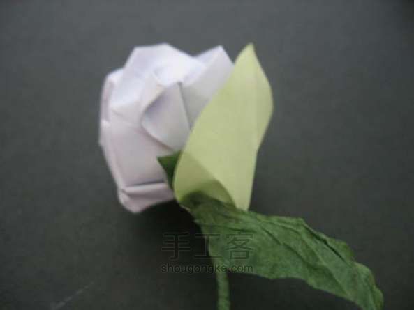玫瑰花折纸方法 第59步