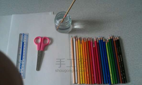 水溶性顏色筆----美膩水彩漸變畫 第1步