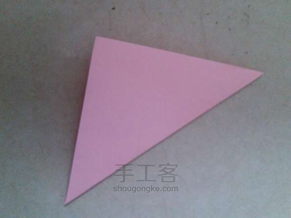 粉红的桃子折纸方法 第1步