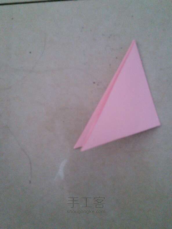 粉红的桃子折纸方法 第2步