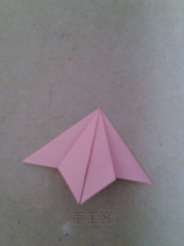 粉红的桃子折纸方法 第4步
