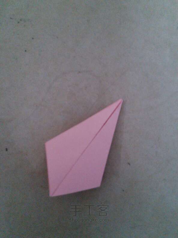 粉红的桃子折纸方法 第5步