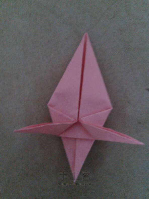 粉红的桃子折纸方法 第7步