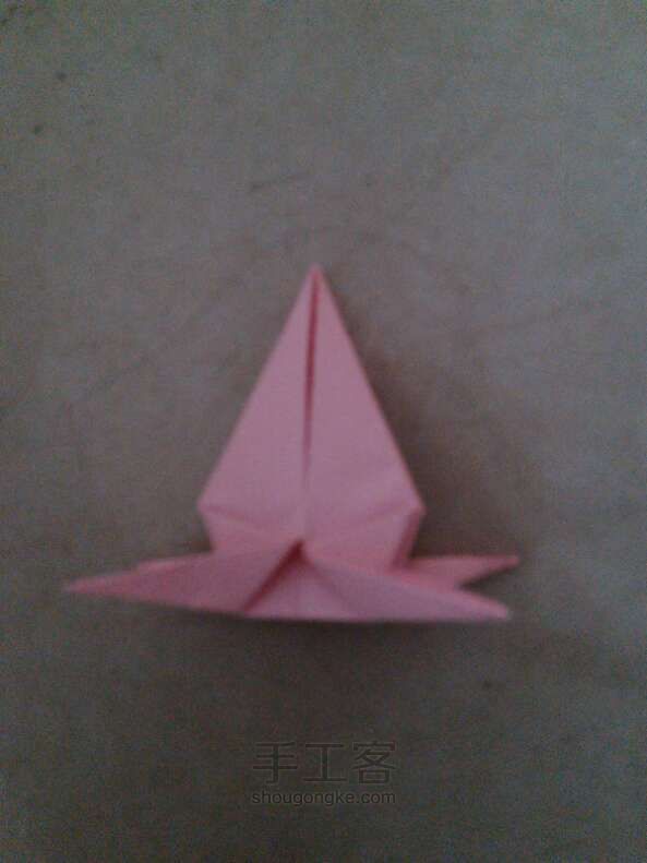 粉红的桃子折纸方法 第8步