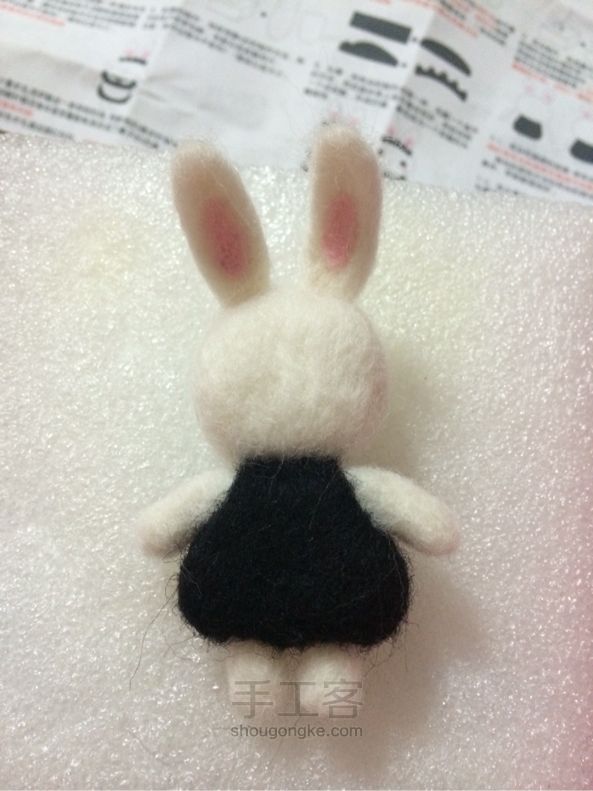 羊毛毡小兔子制作教程 第10步