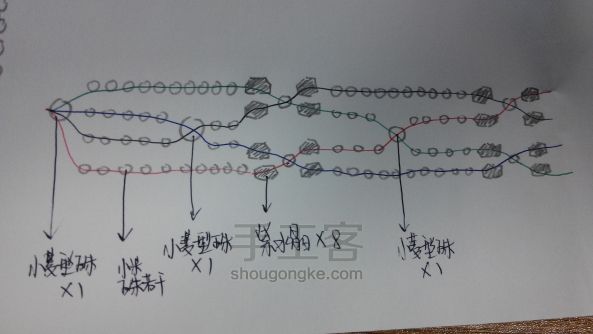 几款简单的手串——附上自己画的丑图 第12步