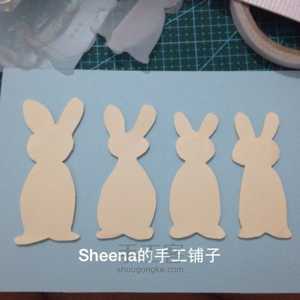 萌小兔 衍纸+剪纸DIY手工制作 第3步