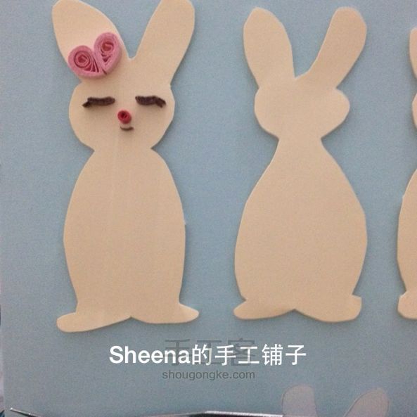 萌小兔 衍纸+剪纸DIY手工制作 第4步