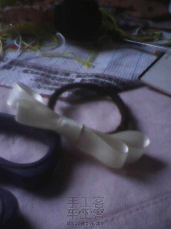 可爱蝴蝶结发圈DIY制作方法