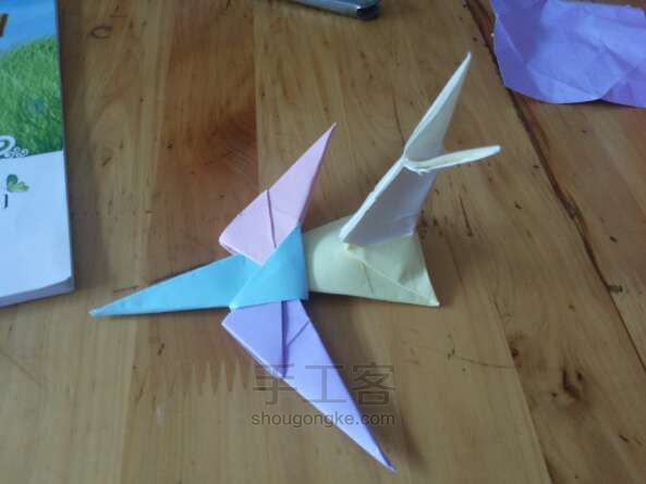 彩色飞机 折纸方法 第9步