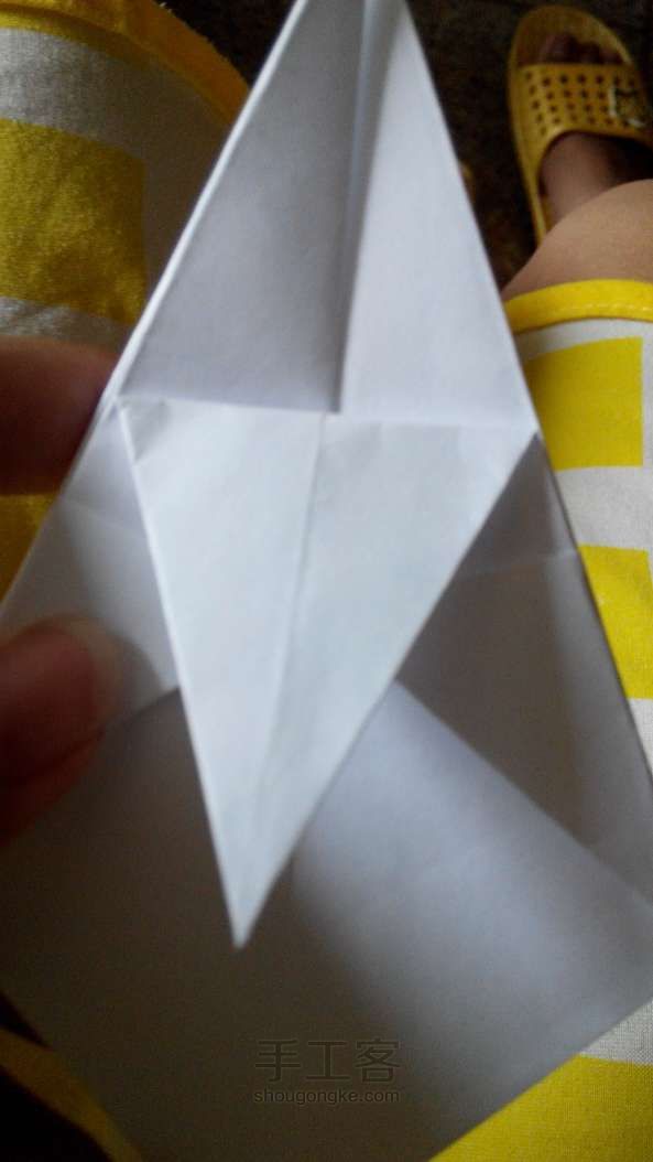 可爱篮子折纸方法！ 第13步