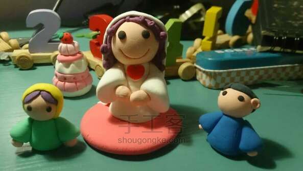 萌萌哒轻粘土制作方法 第3步