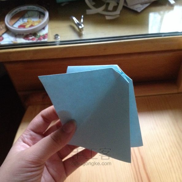 美腻的蝴蝶结折纸方法 第7步