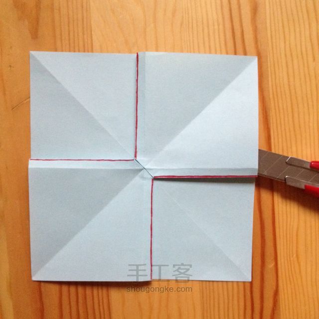 美腻的蝴蝶结折纸方法 第11步