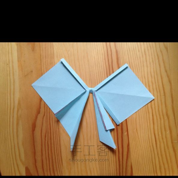 美腻的蝴蝶结折纸方法 第15步