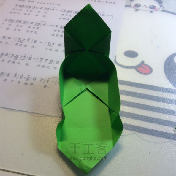 手工纸盒折纸方法 第7步