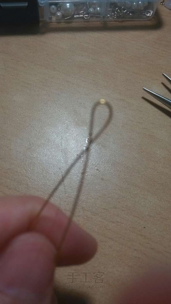 简单的绕线小蝴蝶结制作方法～ 第1步