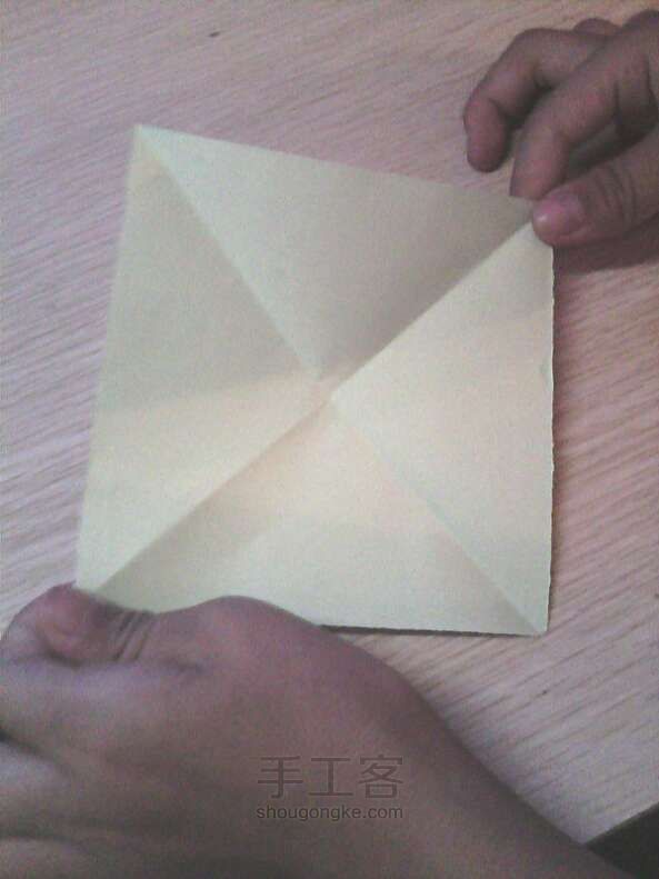 钻石玫瑰折纸方法 第5步