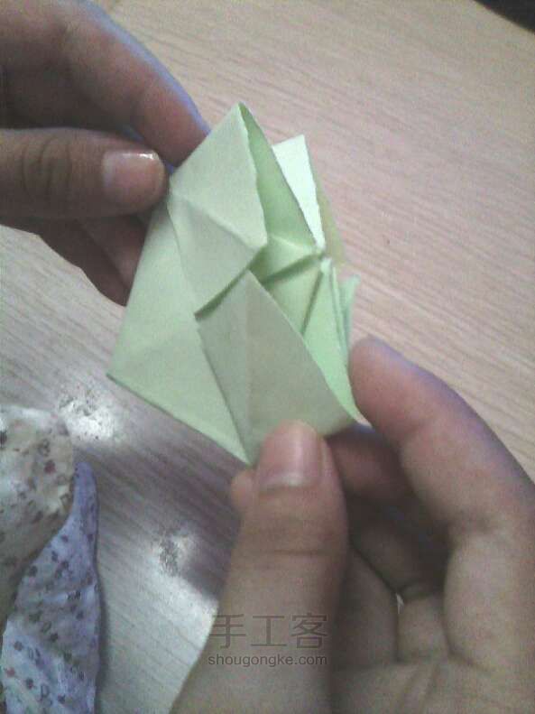 钻石玫瑰折纸方法 第9步