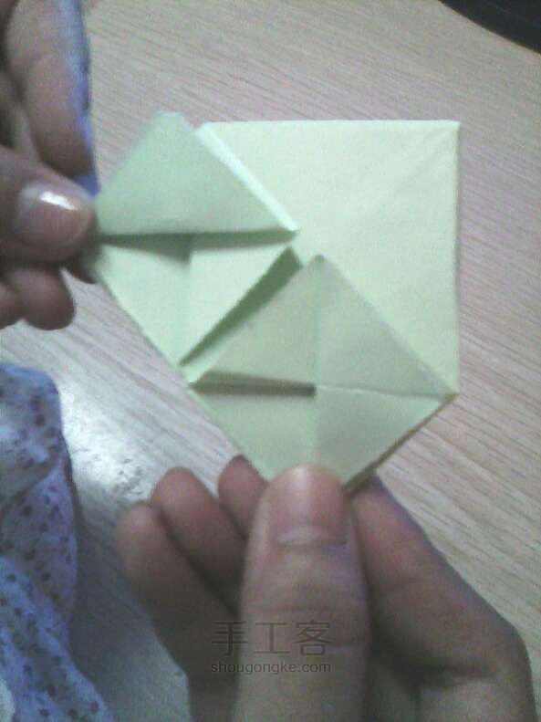 钻石玫瑰折纸方法 第10步