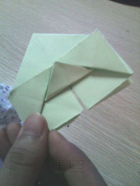 钻石玫瑰折纸方法 第11步