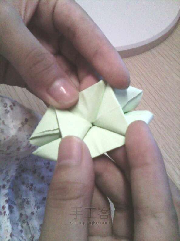 钻石玫瑰折纸方法 第21步