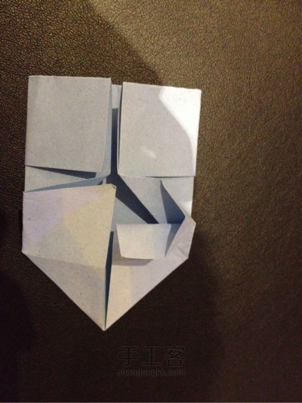 简单的翅膀爱心折纸方法 第10步
