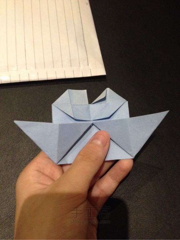 简单的翅膀爱心折纸方法 第14步