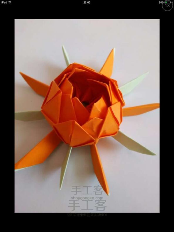 （转）纸折莲花制作方法 第26步