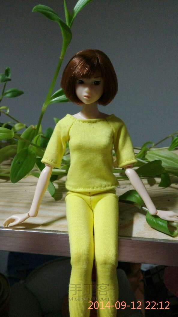 【教程】momoko娃娃的简单打底裤制作方法。 第9步