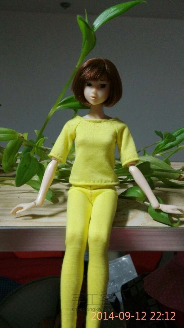【教程】momoko娃娃的简单打底裤制作方法。 第10步