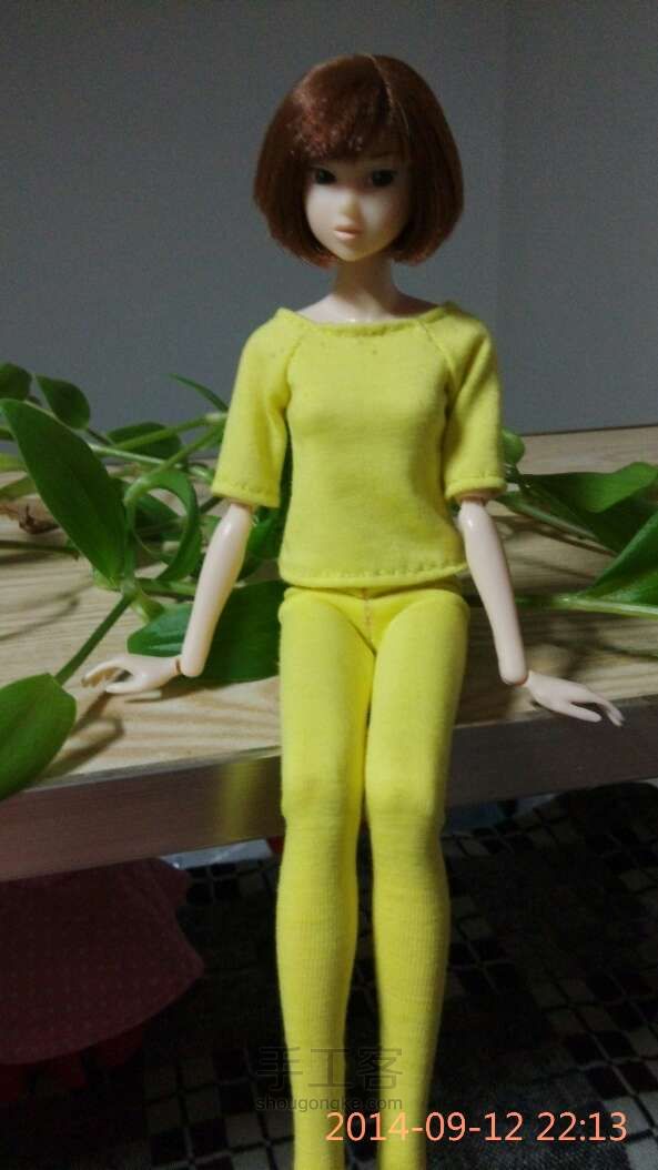 【教程】momoko娃娃的简单打底裤制作方法。 第11步