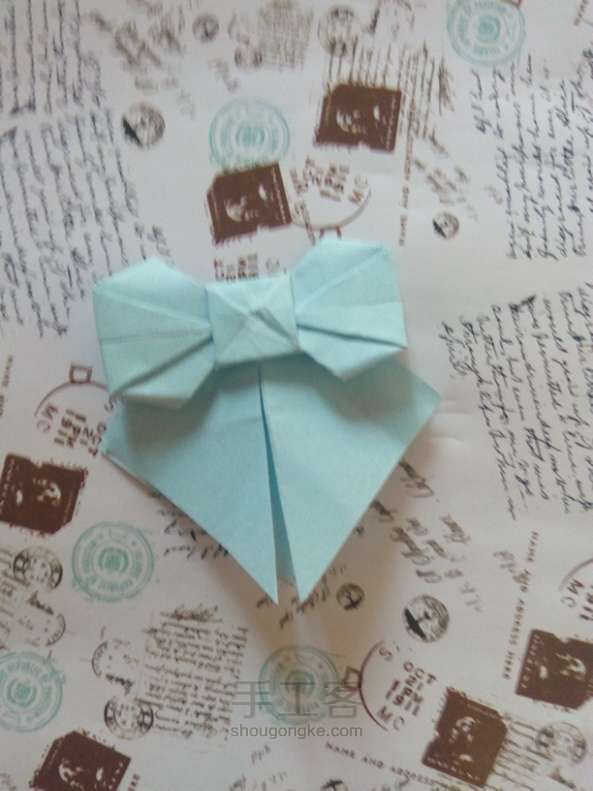 可爱蝴蝶结折纸方法 第25步