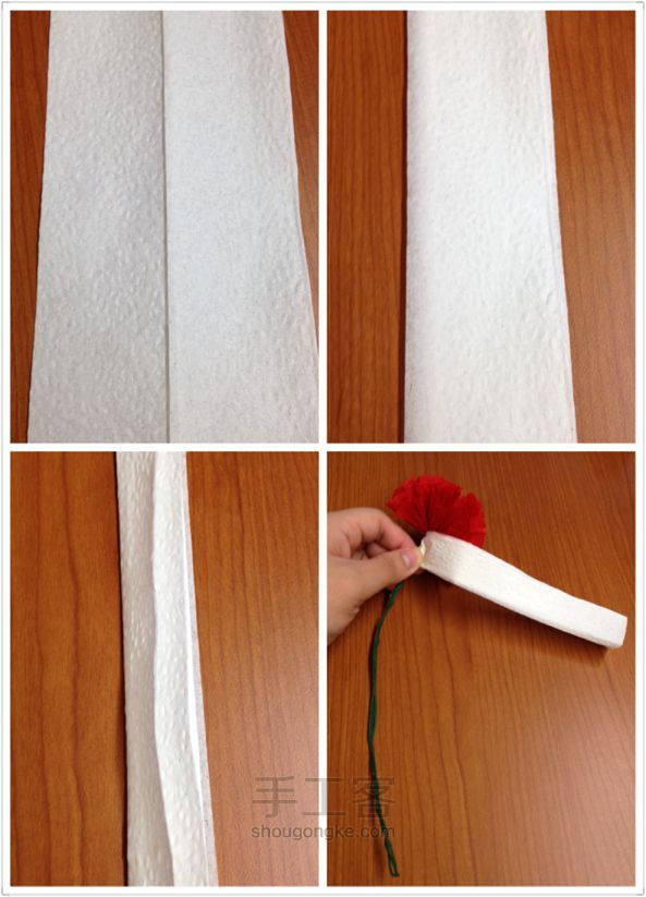 康乃馨做纸花的制作方法 第7步
