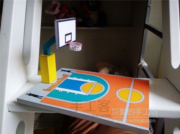 【非凡工作室】梦想的篮球场DIY手工制作教程 第42步