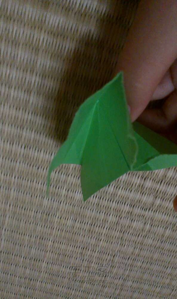 简易迷你信封折纸方法 第4步