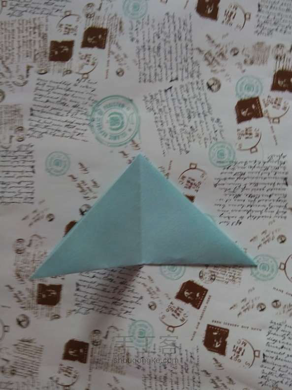 纸折五角星方法 第3步